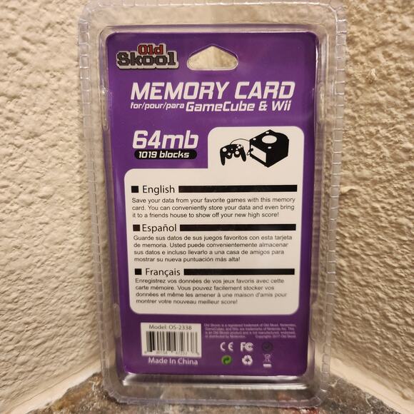 Gamecube 64MB Memory Card (1019 Blocks) - Old Skool - Nintendo - Picture 2 of 3